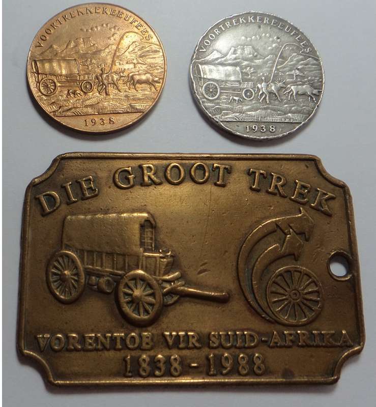 Great Trek Silver and Bronze Medallion Set 1938