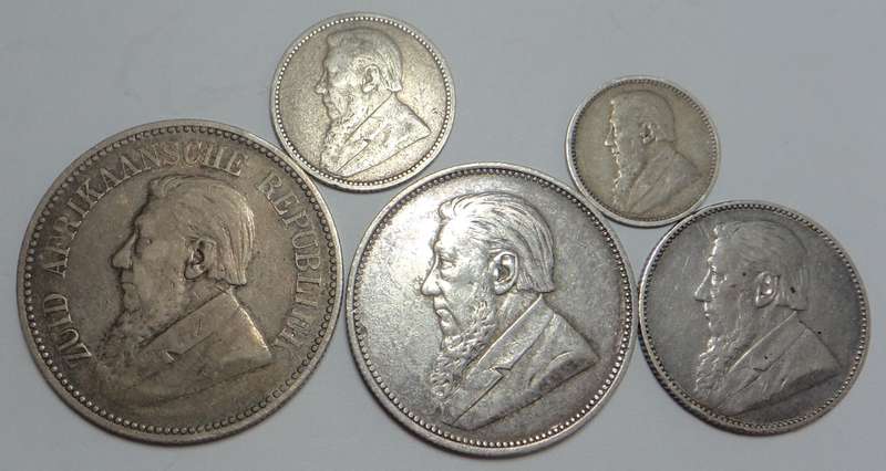 Paul Kruger ZAR: Complete Silver Coin Set of 1896