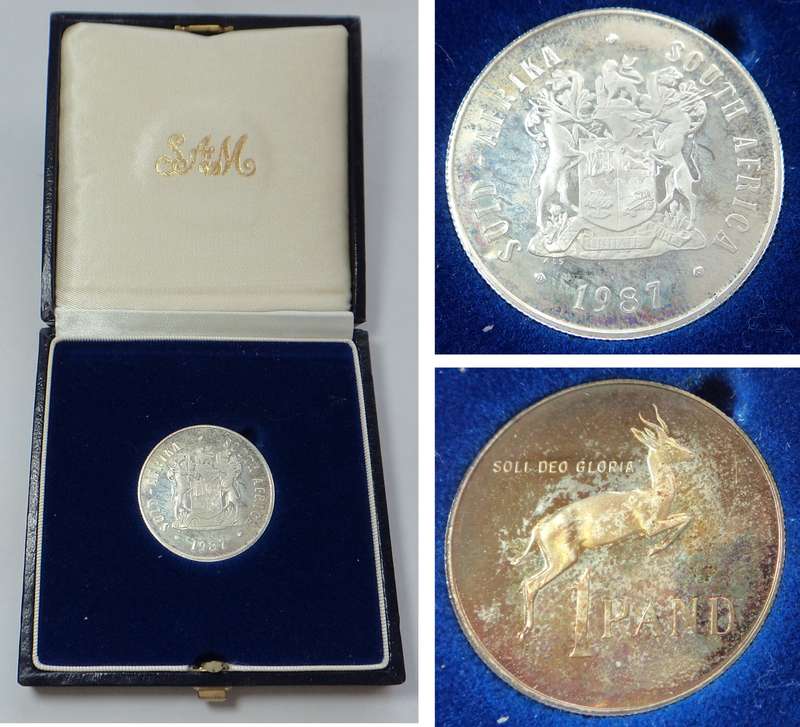 1987 Proof Silver R1 of the Republic of SA