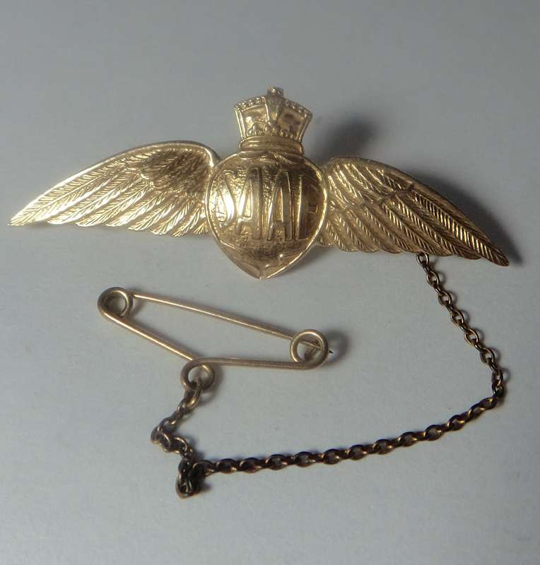 WWII-era SAAF GOLD Pilot Wings Brooch
