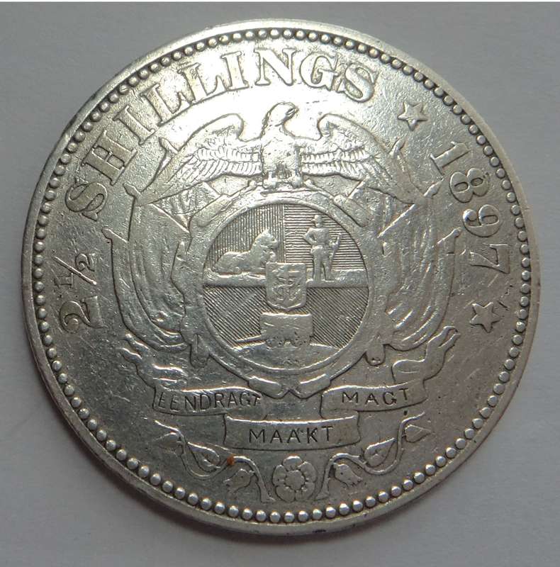 Paul Kruger ZAR Half Crown of 1897