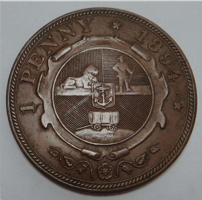 Paul Kruger ZAR Penny of 1894 (Higher Grade)