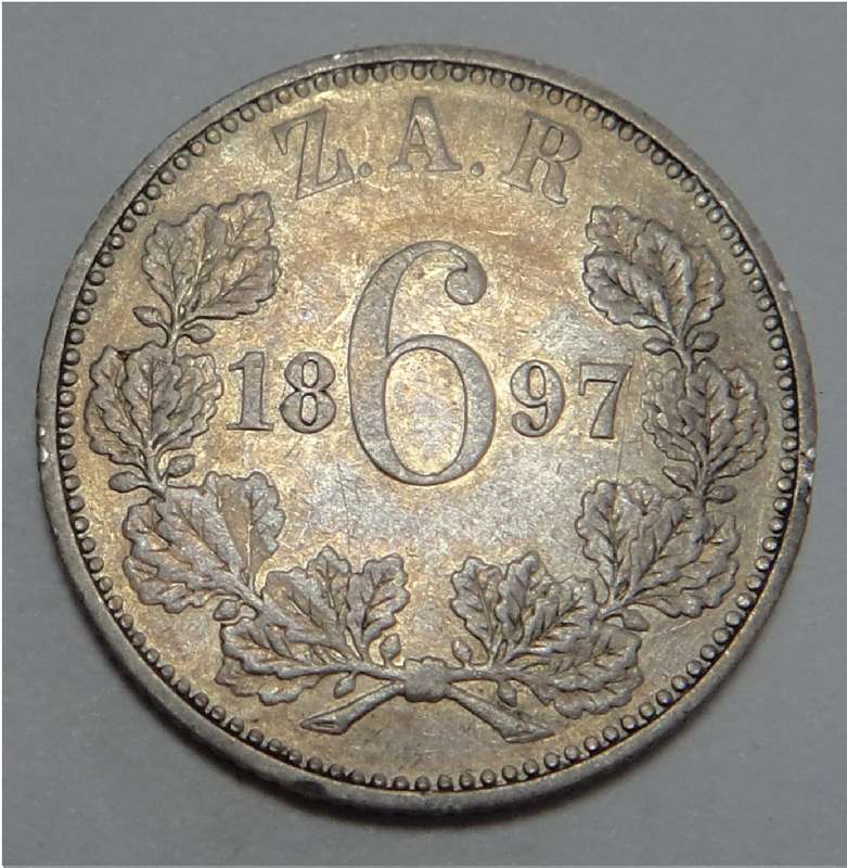 Paul Kruger ZAR Sixpence (6d) of 1897