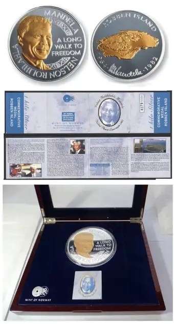 ONE KILO (1 Kg) Fine Silver Mandela 2010 Medallion