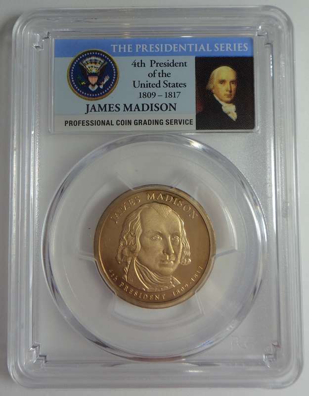 USA President James Madison $1 2007-S PCGS PR69DCAM