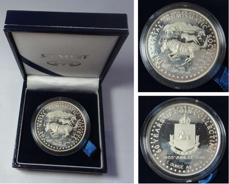 Natal Numismatic Society Diamond Jubilee (0.999 Silver not stamped)