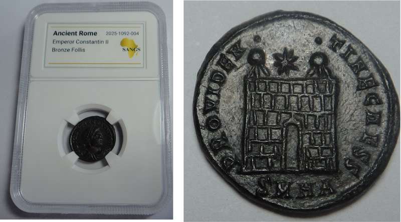 Ancient Rome: Constantine II (337 to 340 AD) Bronze Follis