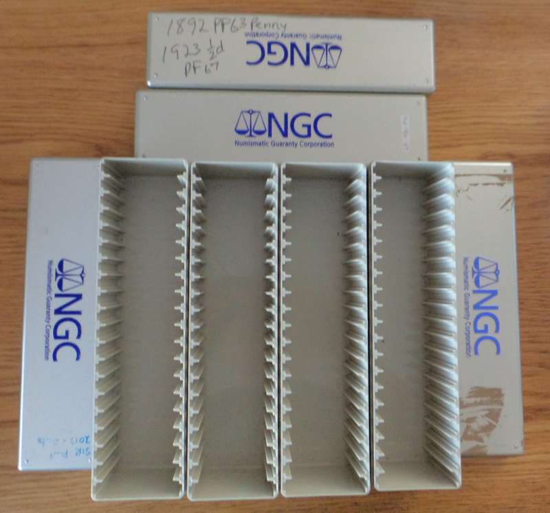 Four used NGC Coin Holders (1 bid takes all 4)