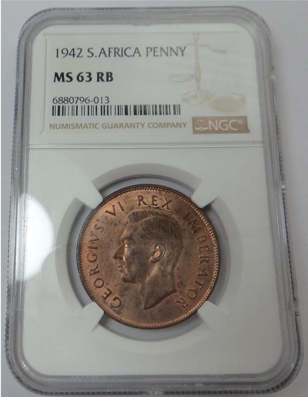 1942 Penny: NGC graded MS 63 RB