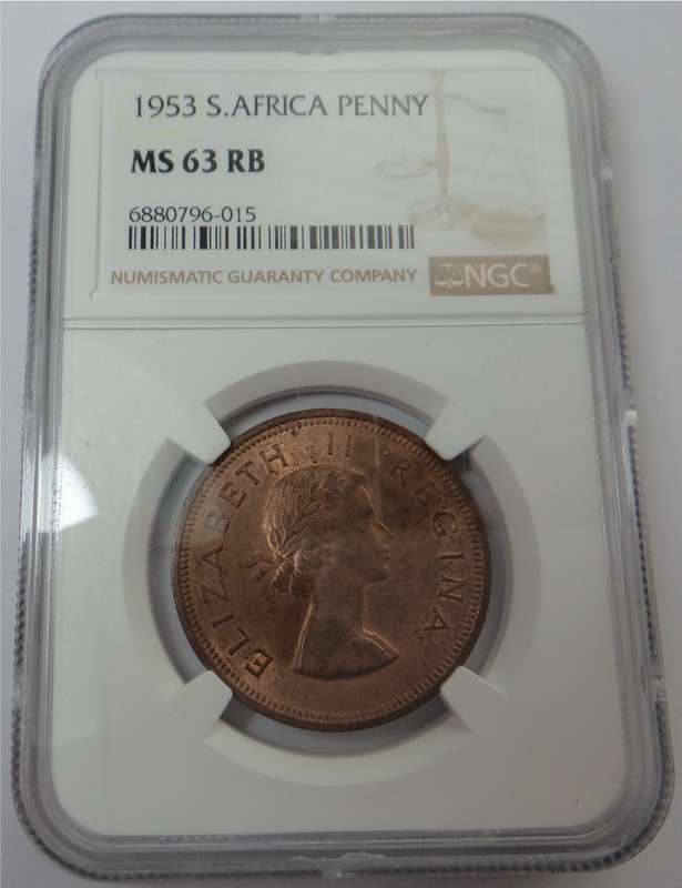 1953 Penny: NGC graded MS 63 RB