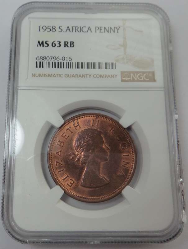 1958 Penny: NGC graded MS 63 RB