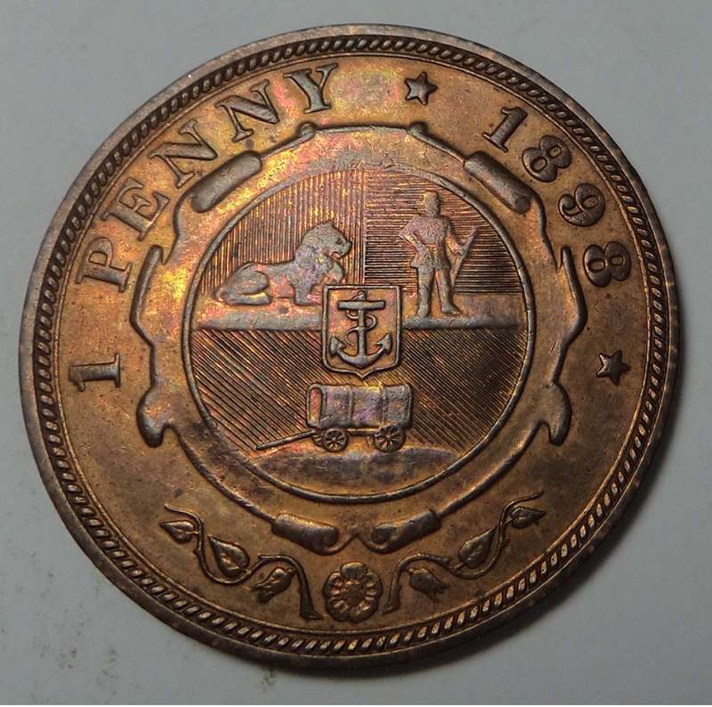 Paul Kruger Penny of 1898 (Lustrous High Grade)