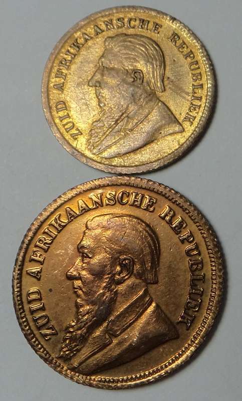 Paul Kruger Half Pond & Pond Token (Laidlaw # 0210a & # 0210b)