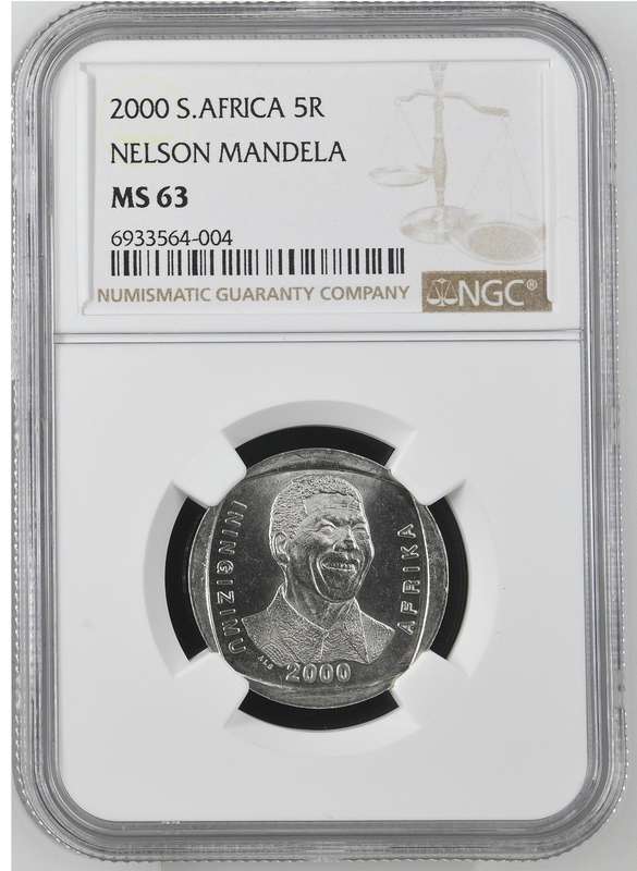 RSA Mandela R5 of 2000, NGC MS63