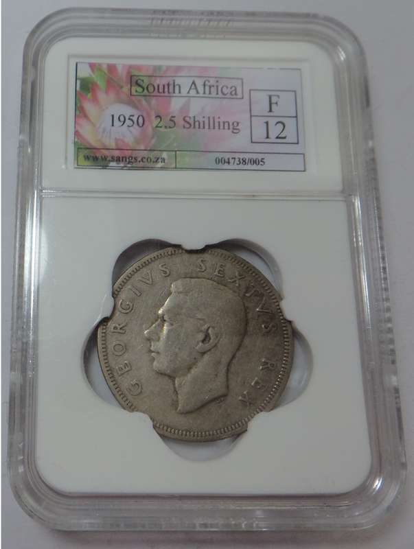 1950 Half Crown, Union  of SA, Sangs F12 (Low mintage)