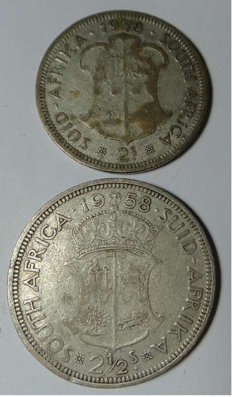 1958 SA Union 2-Shillings & Half Crown (3 sets available)