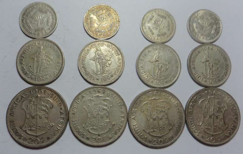 RSA First Decimal Silver Set (1961 to 1964)