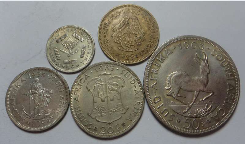 1963 RSA 1st Decimal Coin Set (Crown included)