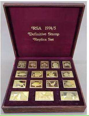 RSA 1974/5 Definitive Stamp Replica Set struck in Sterling Silver