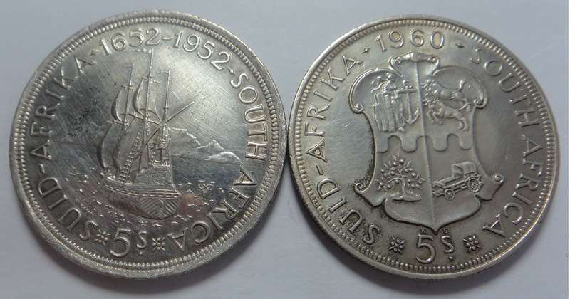 Union of SA: Two Commemorative Silver Crowns (1952 & 1960)