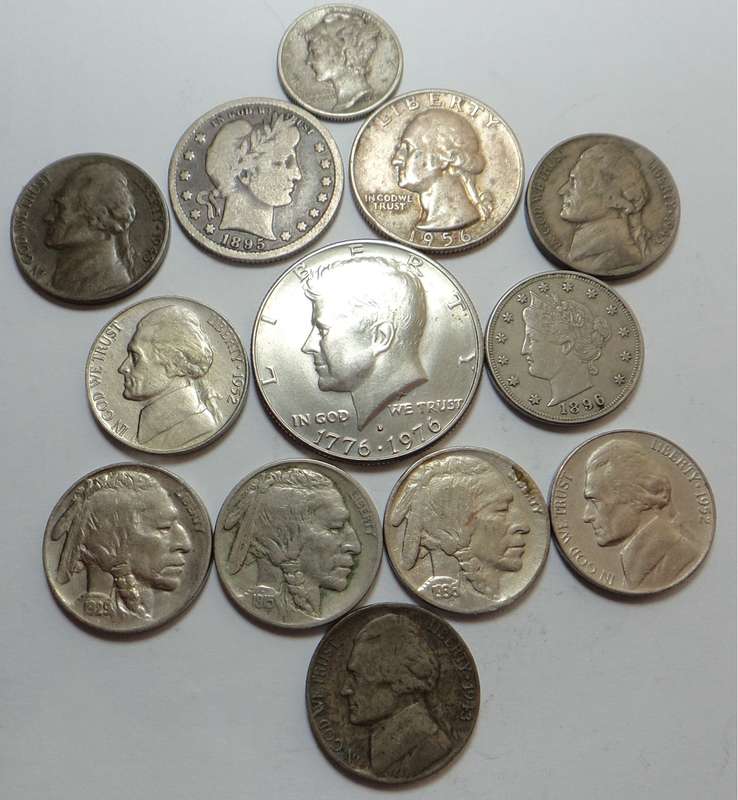 Collection of old USA Coins incl. Silver Pieces since 1895