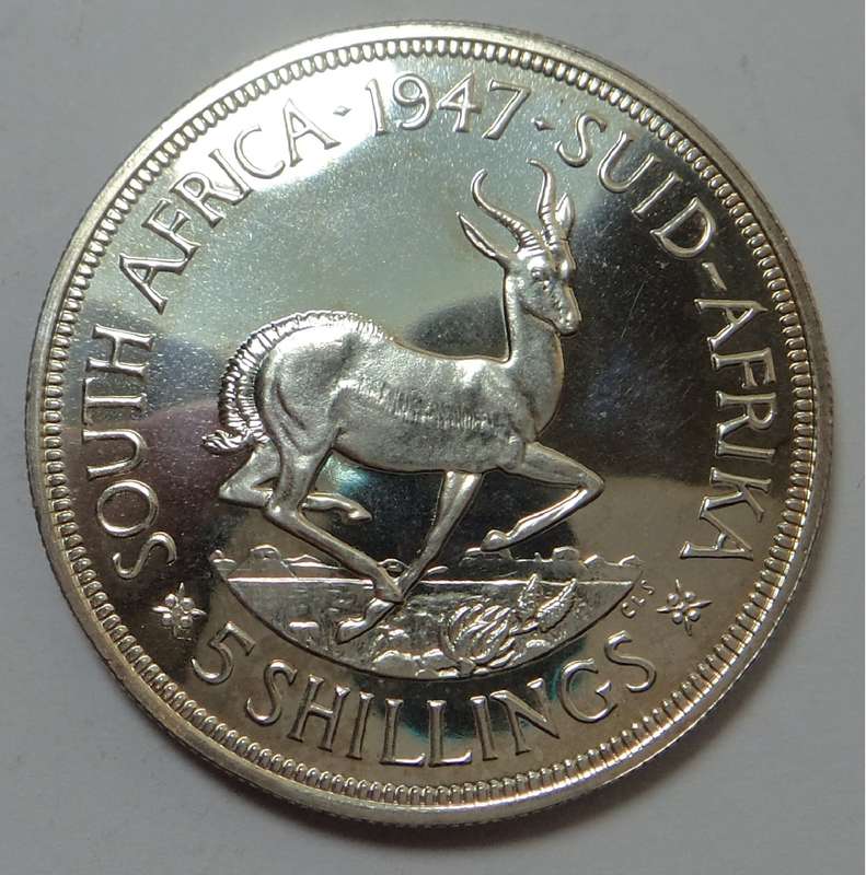 Superb 1947 Proof Crown (5/-) Union of South Africa