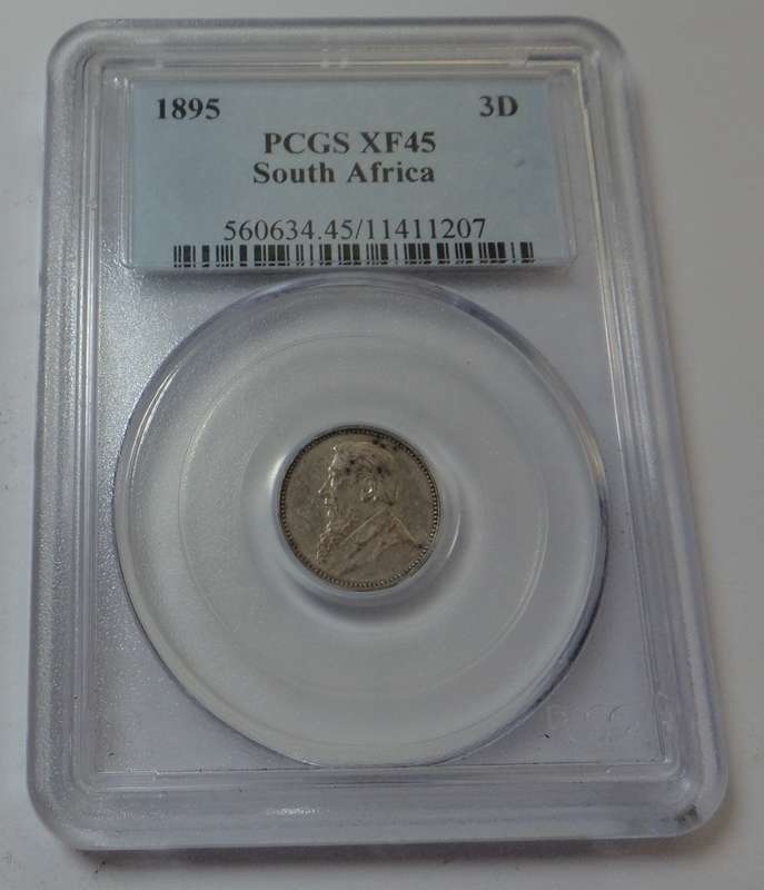 1895 ZAR Tickey (3d) PCGS XF 45