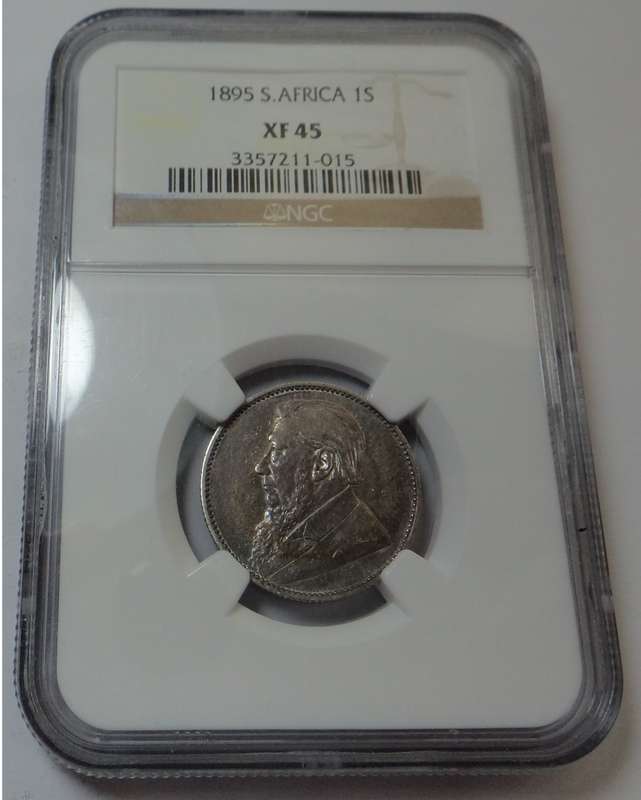 1895 ZAR Shilling (1/-) NGC XF 45
