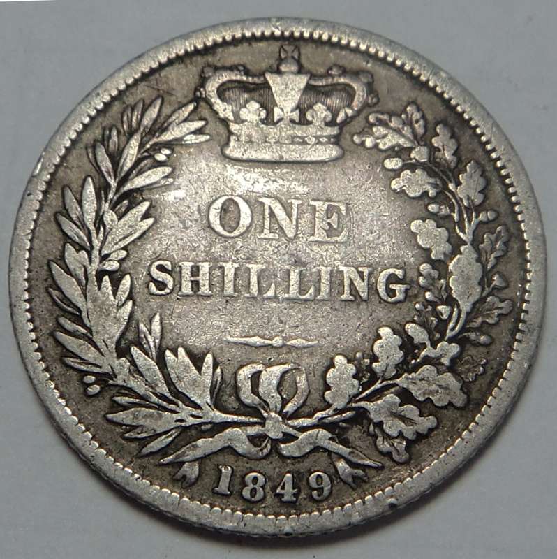 Great Britain: Victorian Shilling of 1849