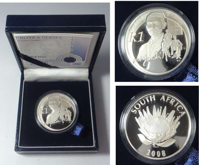 RSA Proof Silver R1 2008 (Ghandi)