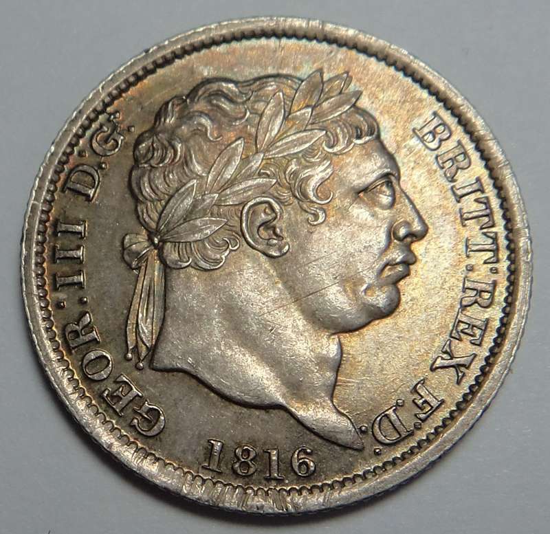 Great Britain George III Shilling 1816 (Almost Mint State)
