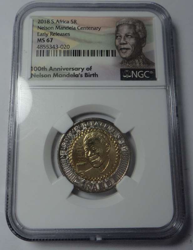 Mandela Centenary 2018 R5 (Early Releases) NGC MS 67
