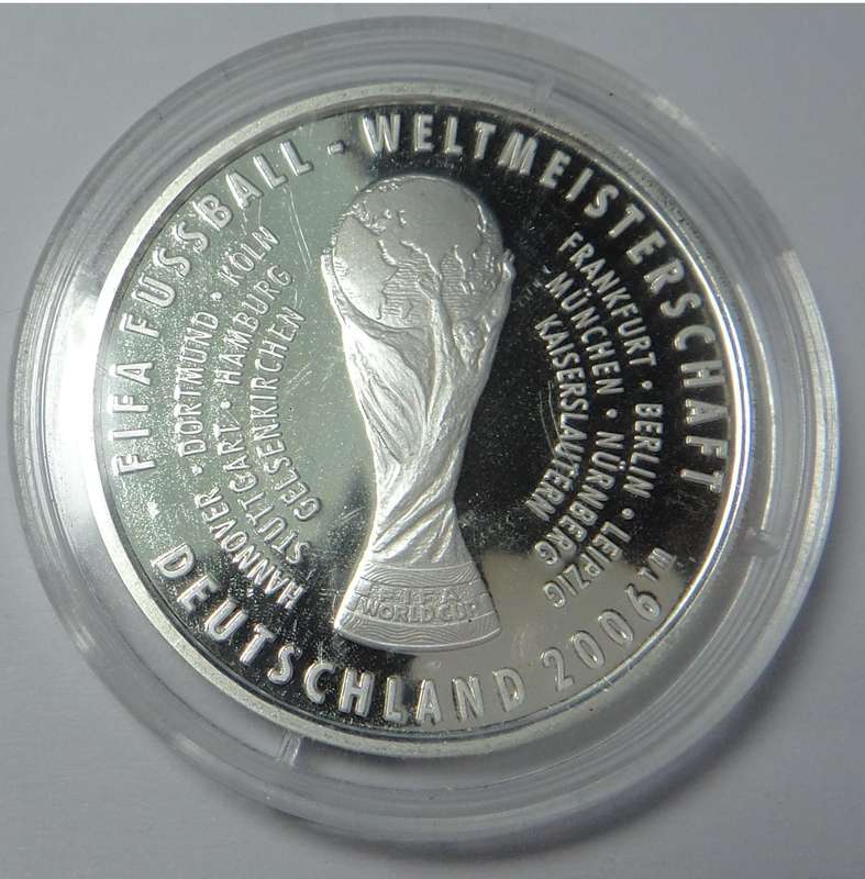 Germany World Soccer Cup Official .925 Silver Medal 2006 (10 grams)