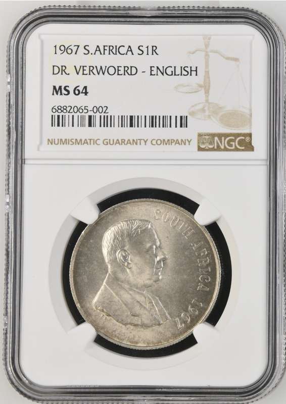 1967 (English) Silver R1: NGC MS 64