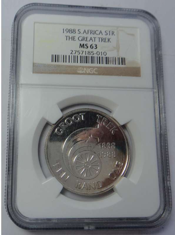 1988 Silver R1 (Great Trek) NGC MS 63