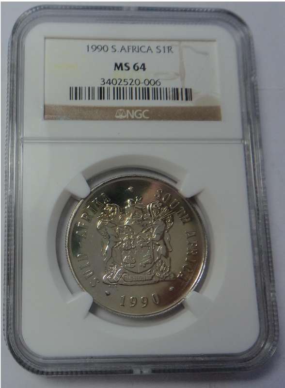 1990 Silver R1: NGC MS 64