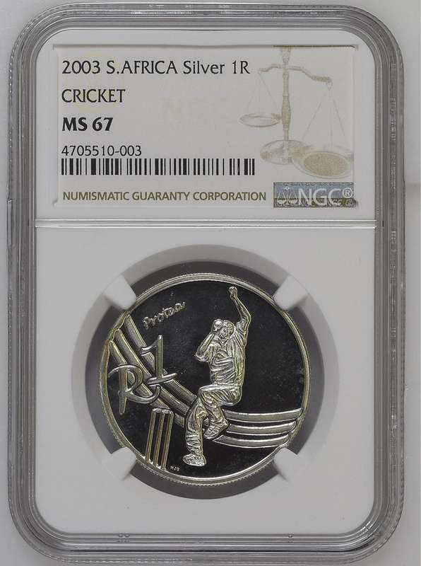 2003 Silver R1 (Cricket) NGC MS 67 (Pop 2)