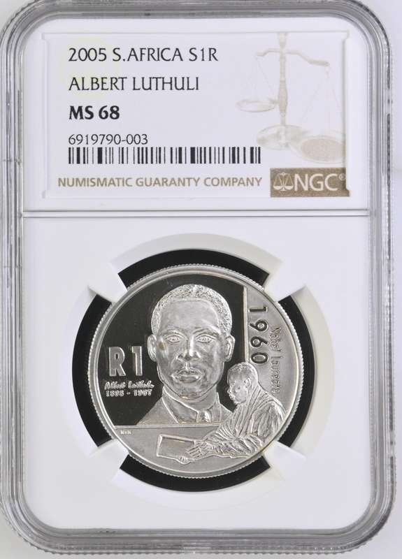 2005 Silver R1 (Luthuli) NGC MS 68 (Pop 2)