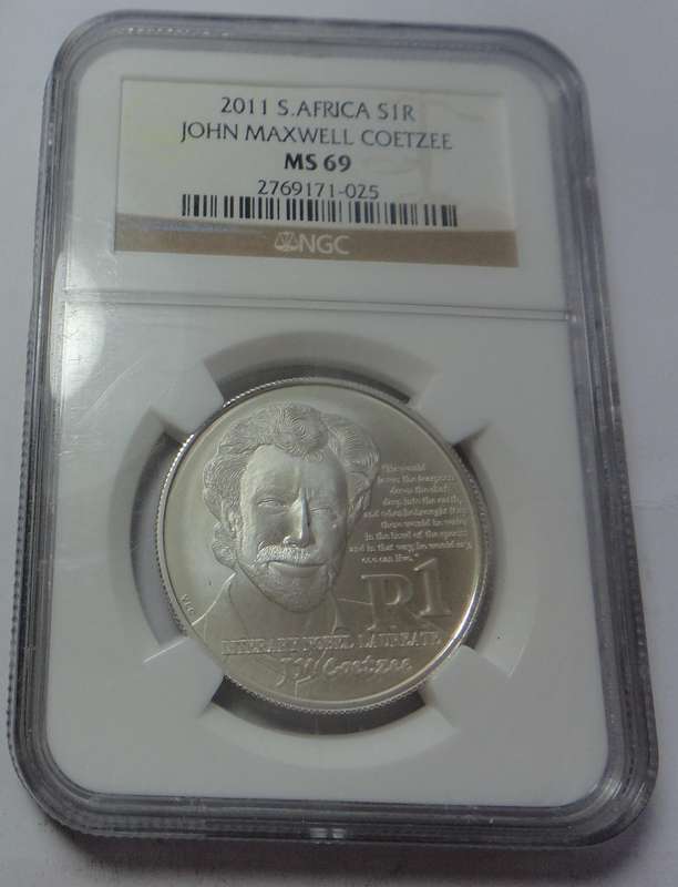 2011 Silver R1 (JM Coetzee) NGC MS 69 (Pop 2)