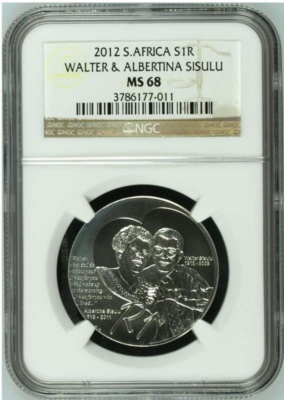2012 Silver R1 (Sisulus) NGC MS 68