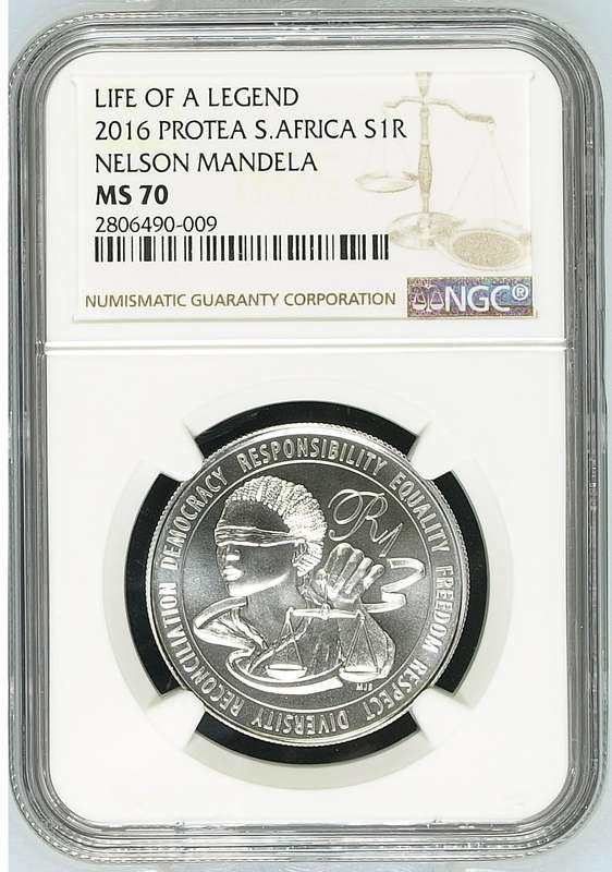 2016 Silver R1 (Nelson Mandela) NGC MS 70 (Top Pop)