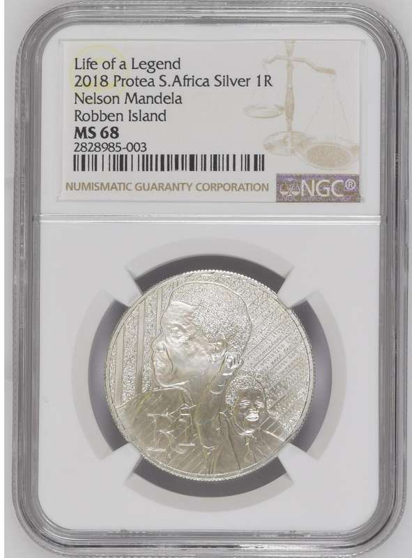 2018 Silver R1 (Nelson Mandela) NGC MS 68