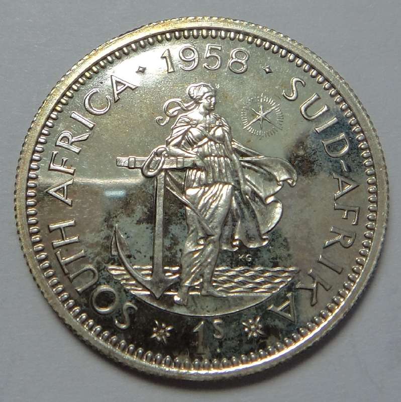 Union of SA: Proof Shilling of 1958