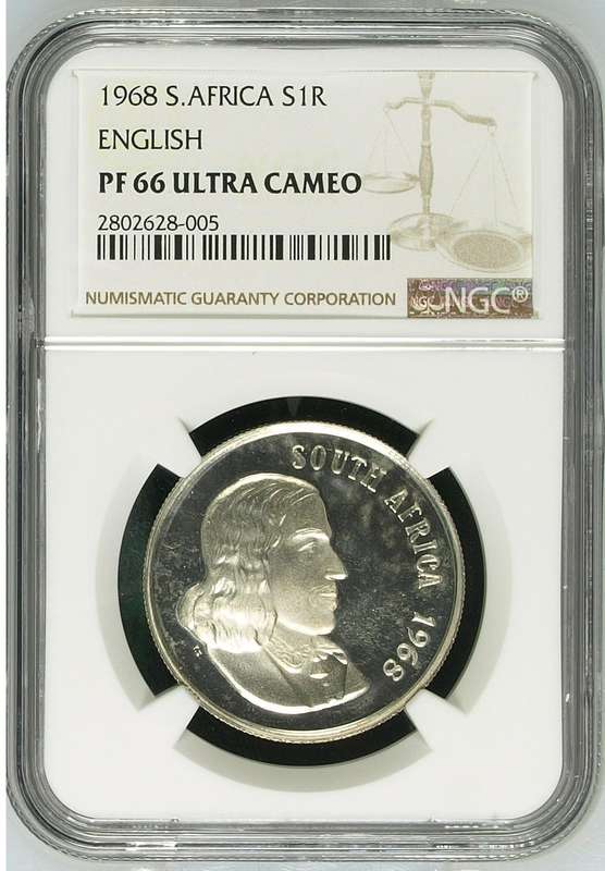 RSA Silver R1 1968 (Eng.) NGC PF66 Ultra Cameo
