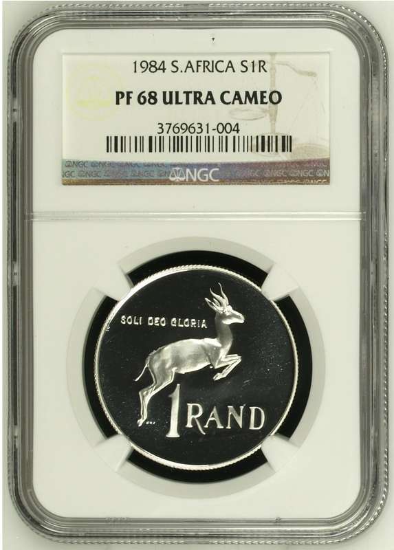 RSA Silver R1 1984 NGC PF68 Ultra Cameo