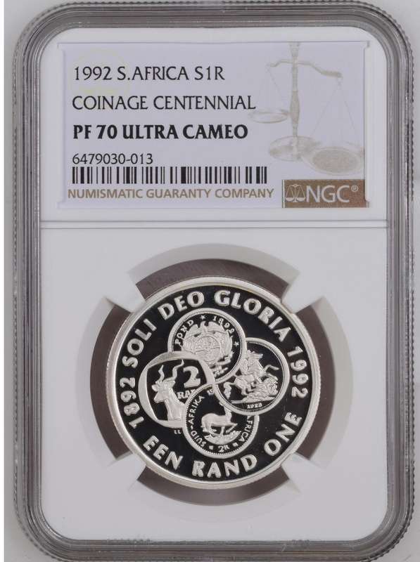 RSA Silver R1 1992 (Coinage) NGC PF70 Ultra Cameo