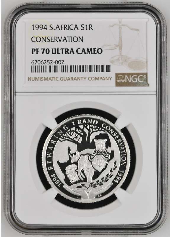 RSA Silver R1 1994 (Conservation) NGC PF70 Ultra Cameo