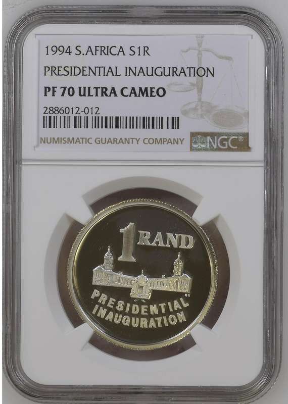 RSA Silver R1 1994 (Inauguration) NGC PF70 Ultra Cameo