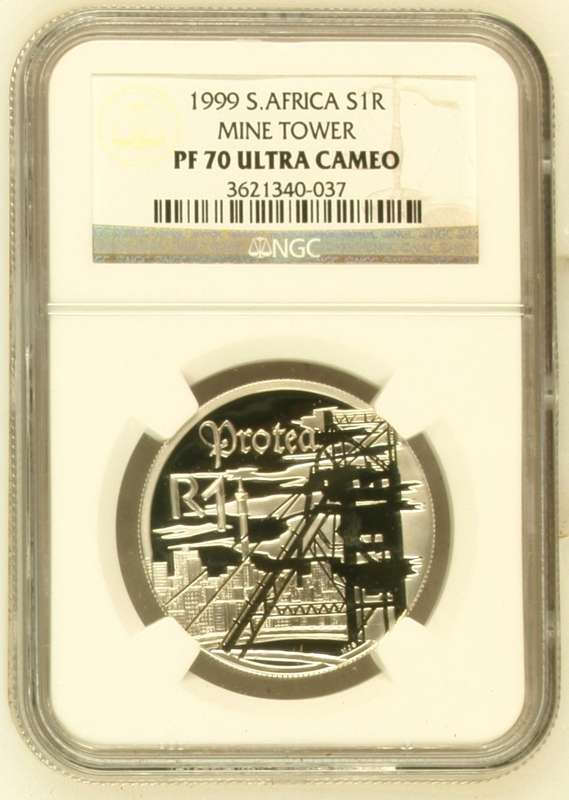 RSA Silver R1 1999 (Mine) NGC PF70 Ultra Cameo