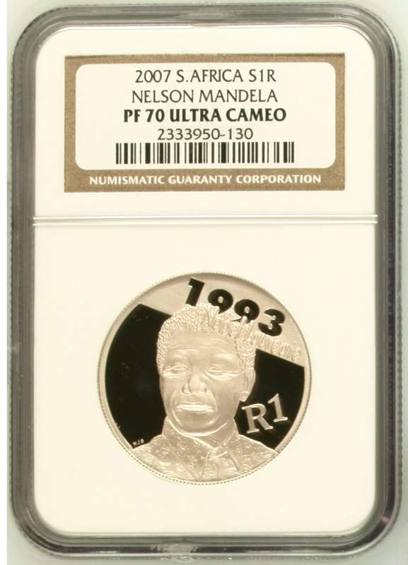 RSA Silver R1 2007 (Mandela) NGC PF70 Ultra Cameo